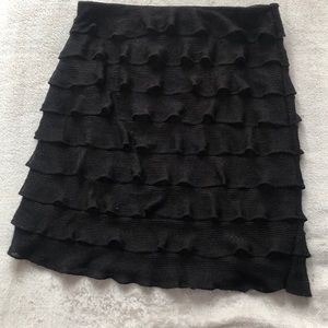 Black mini skirt